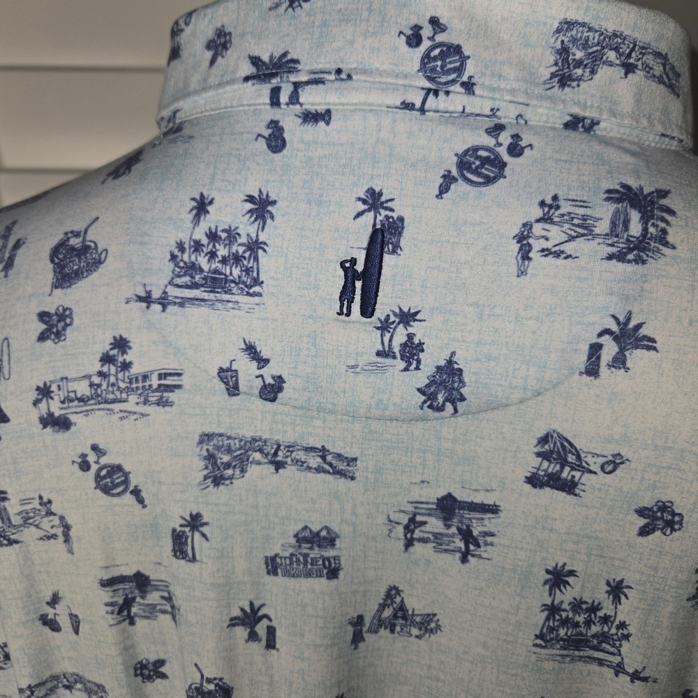 Johnnie-O Featherweight Polo XXL Tiki Bar Print UPF 50 Hammock Bay Golf - Picture 5 of 15